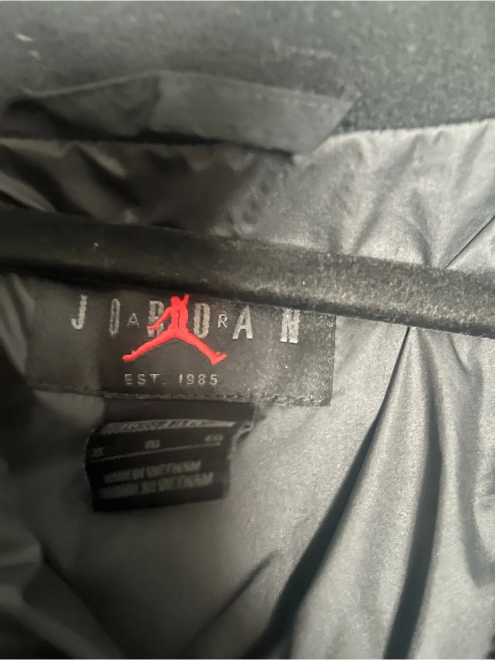 Jordan Black Quilted Puffer Coat with Hood